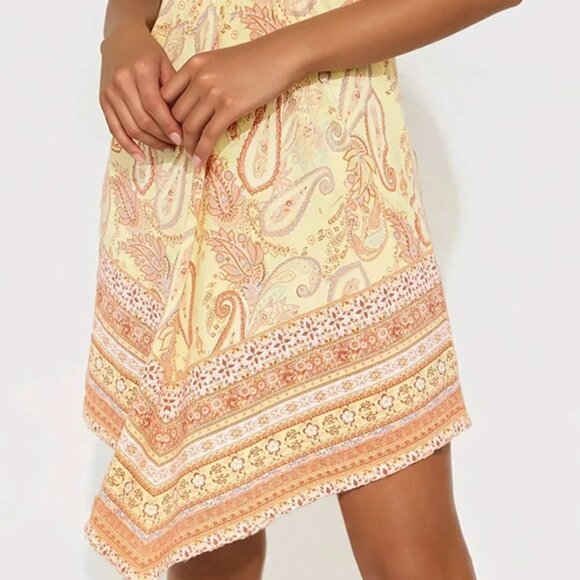 Madden Girl - Smocked Handkerchief-Hem Dress - Picture 3 of 4